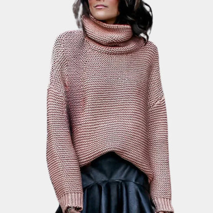 Luxuriöser Rollkragenpullover aus Strick für Damen