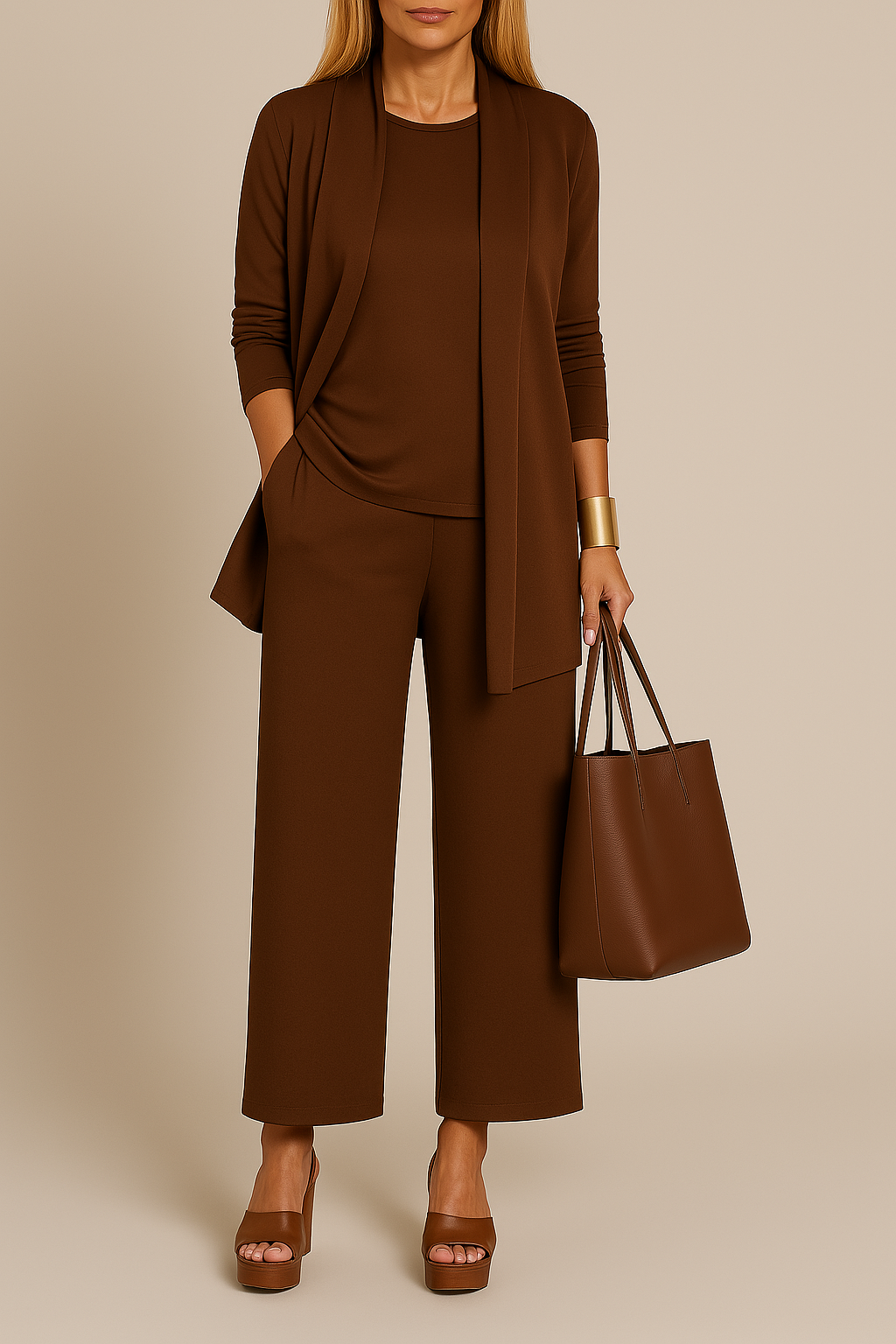 Stilvoller, raffinierter dreiteiliger Anzug