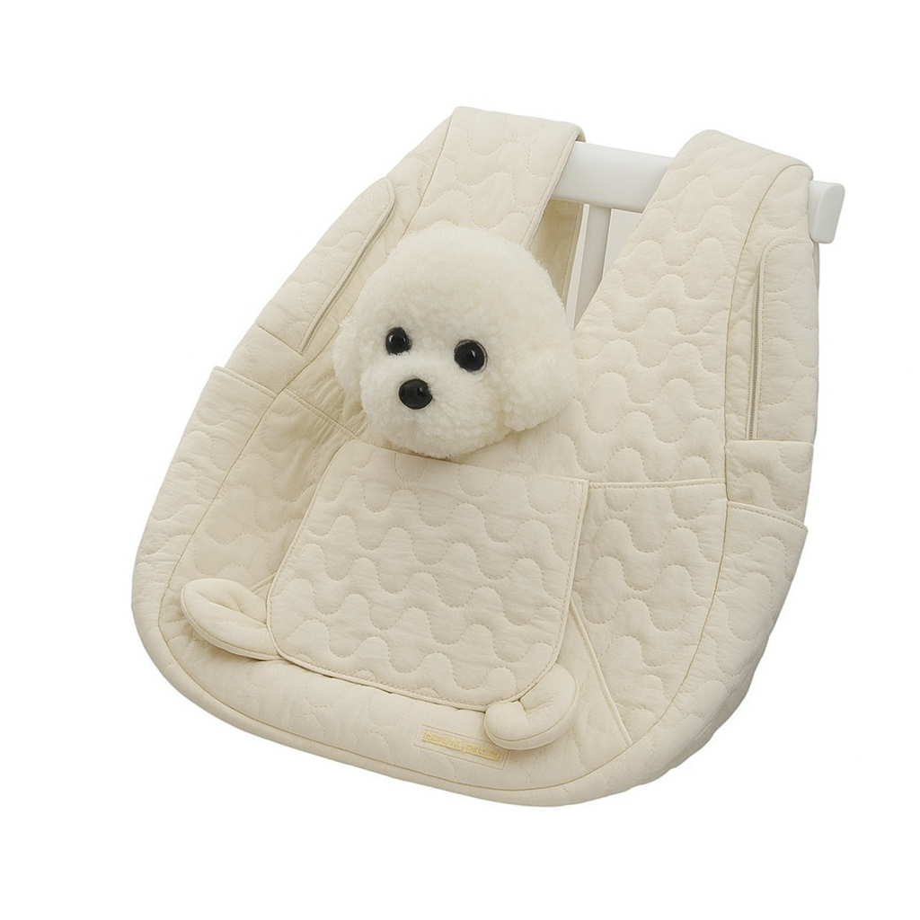 Komfortable Hundetragetasche mit Stauraum