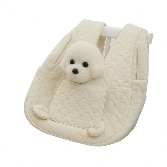 Komfortable Hundetragetasche mit Stauraum