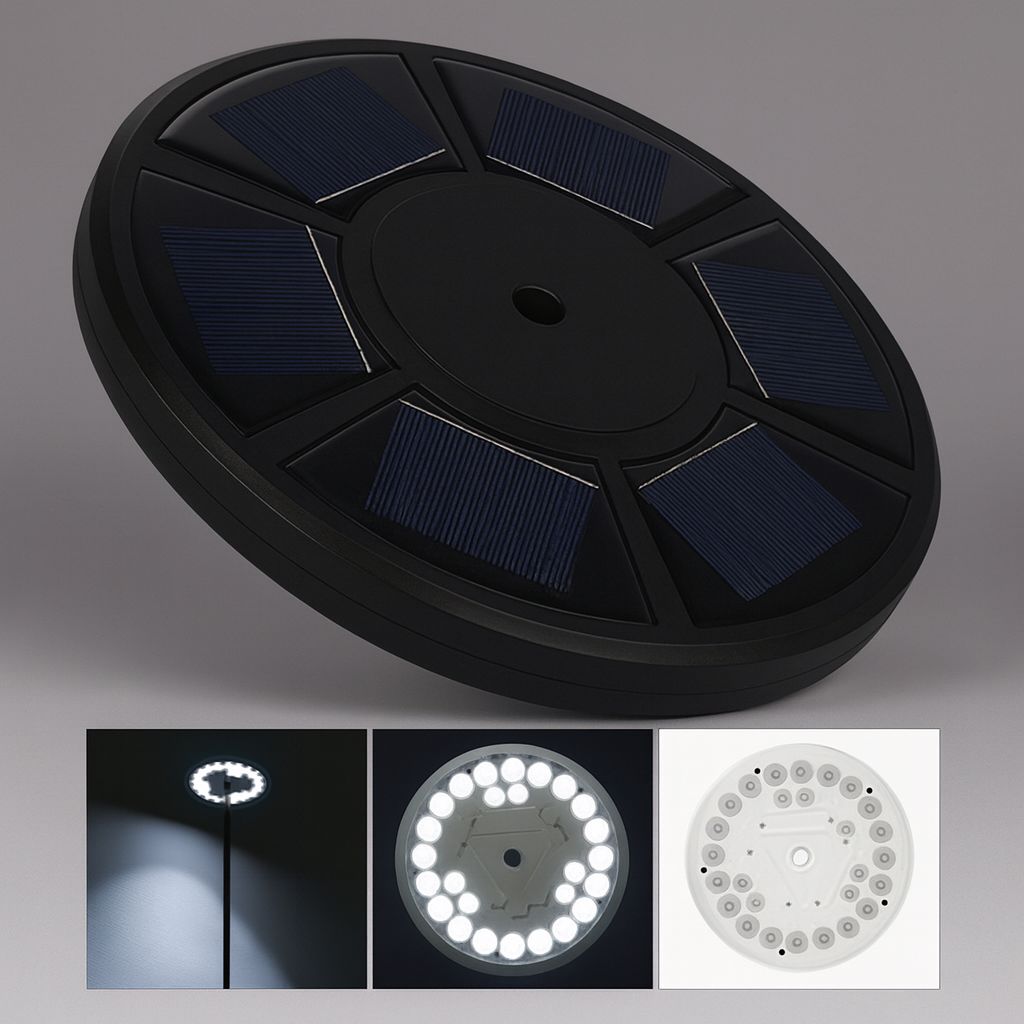 Solarbetriebene Fahnenmastleuchte