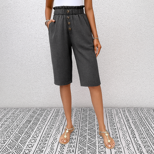 Haremshose mit hoher Taille und lockerer Passform für Damen