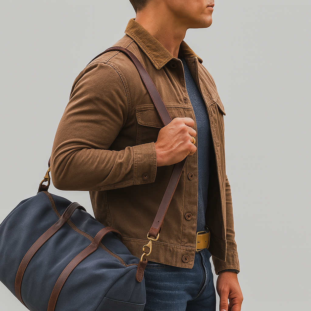 Robuste Vintage-Outdoorjacke mit Knopfleiste für Herren