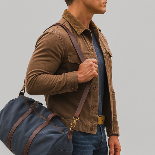 Robuste Vintage-Outdoorjacke mit Knopfleiste für Herren