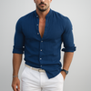 Slim Fit Herrenhemd mit Stehkragen