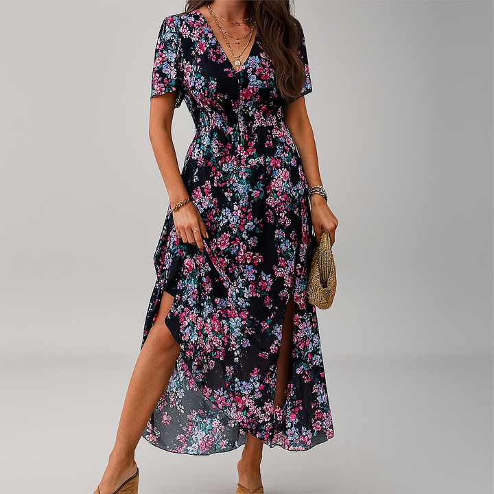 Midikleid mit Blumendruck