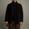 Lässige Retro-Jacke in Volltonfarbe für Herren