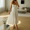 Elegantes ärmelloses einfarbiges Damenkleid