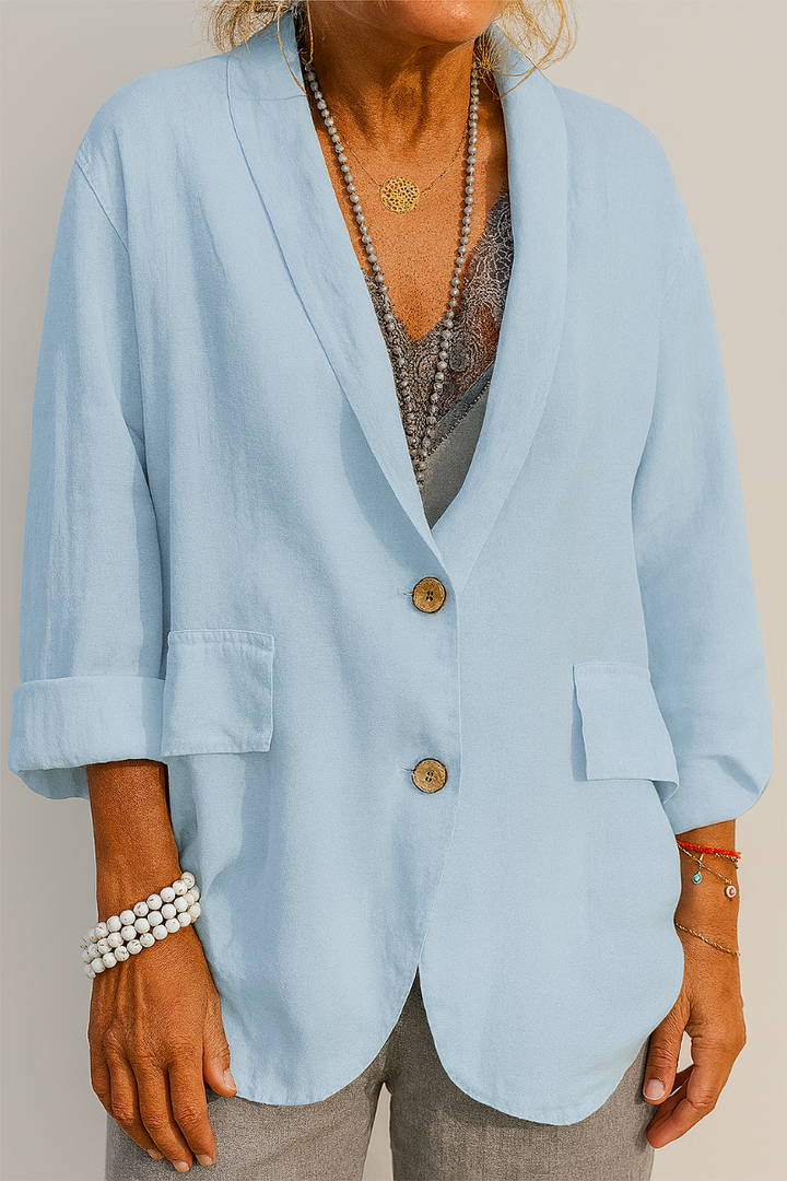 Leinenblazer im Relaxed Fit für Damen