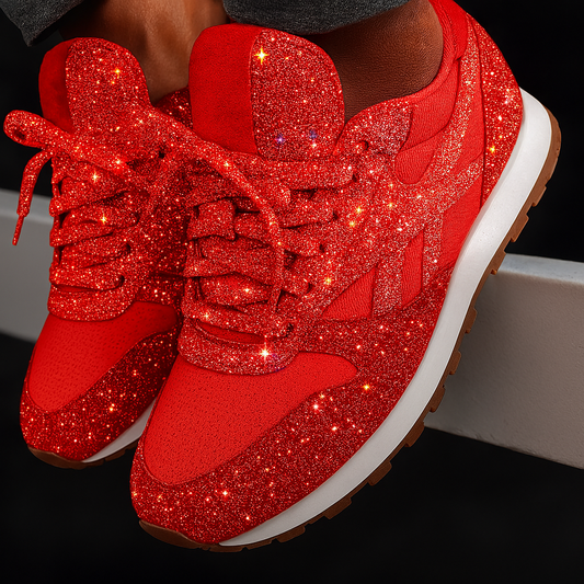 Glitzernde Chunky-Sneakers für Damen