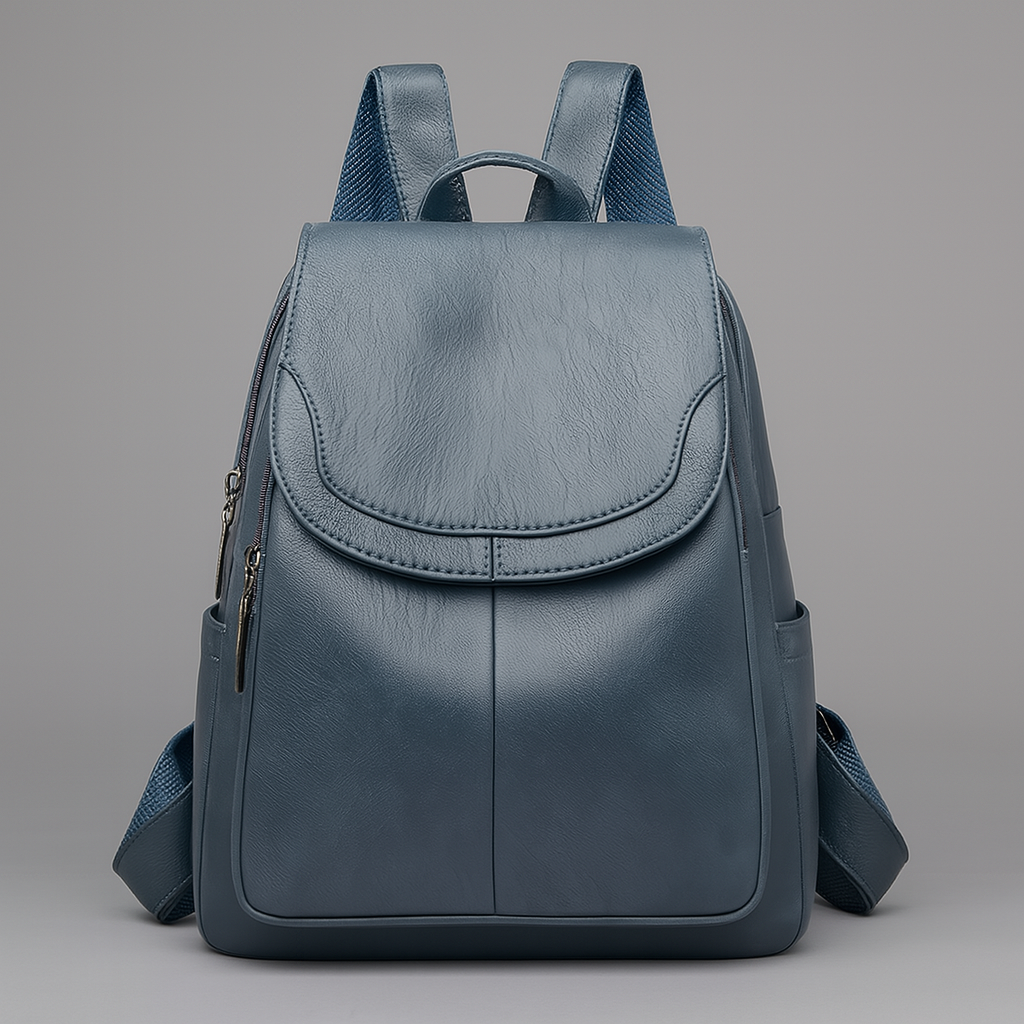 Diebstahlsicherer Lederrucksack für stilvolle Frauen