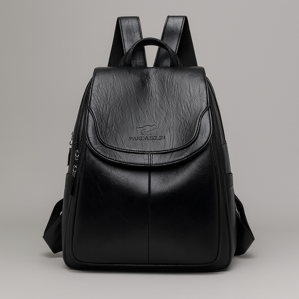 Diebstahlsicherer Lederrucksack für stilvolle Frauen
