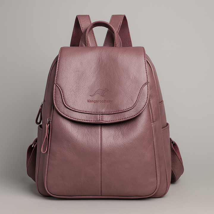 Diebstahlsicherer Lederrucksack für stilvolle Frauen