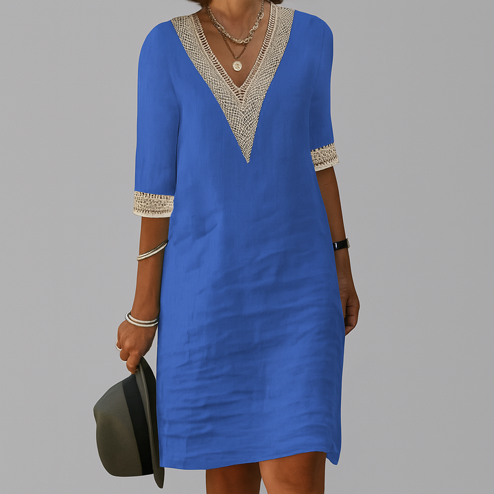 Stilvolles Sommerkleid aus Leinen für Damen