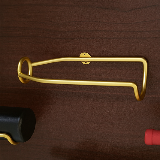 5-teiliges Set Elegantes, an der Wand montiertes Weinregal aus Eisen