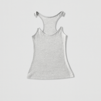 Geripptes Tanktop mit unsichtbaren Trägern für Damen