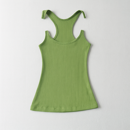 Geripptes Tanktop mit unsichtbaren Trägern für Damen