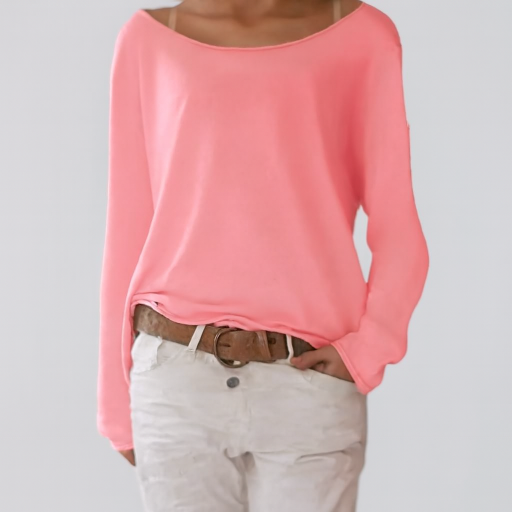 Schlichtes langärmliges T-Shirt