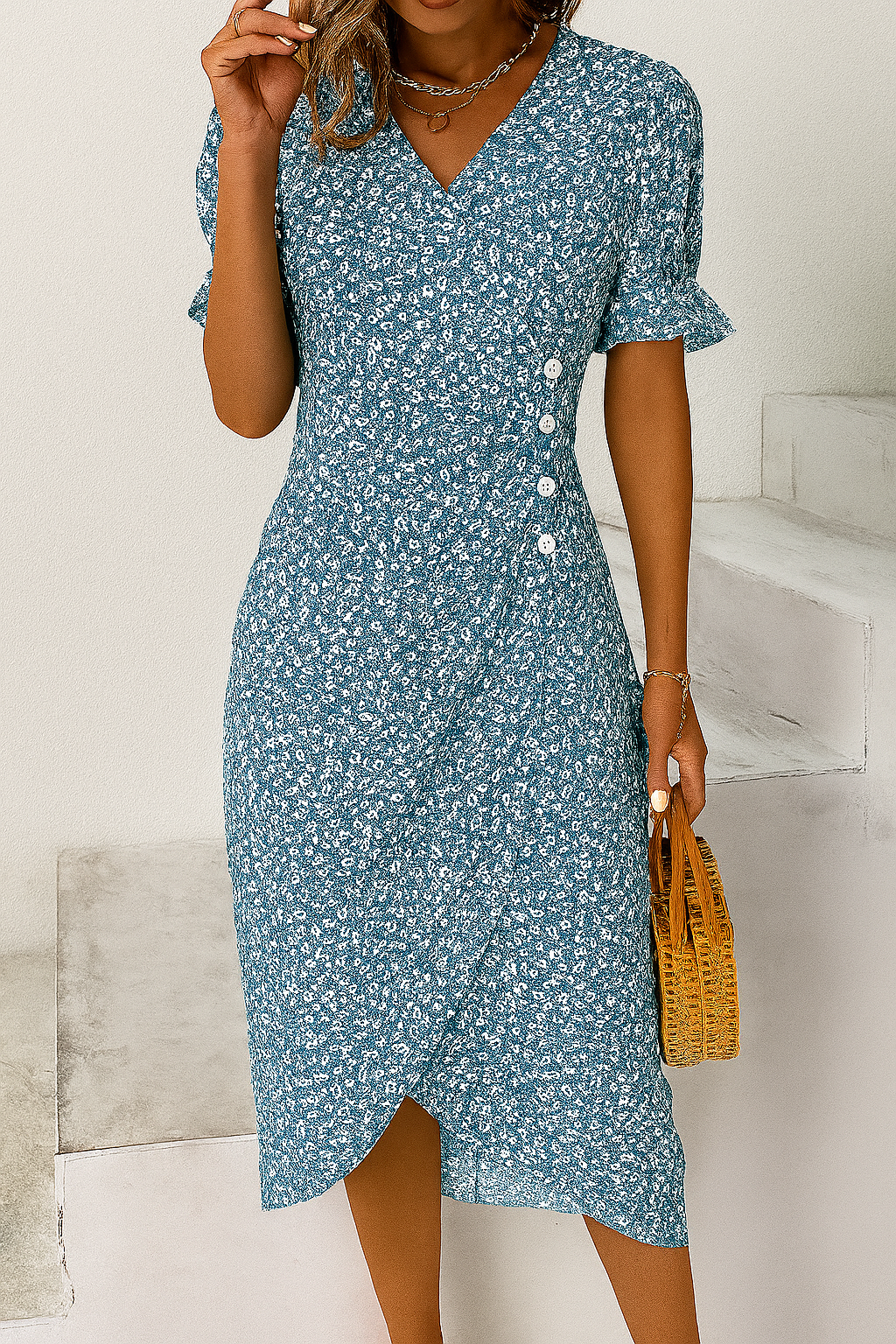 Leichtes Maxikleid aus Baumwollmischung für Damen