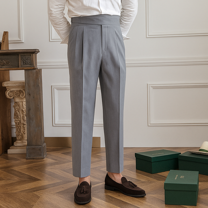 Formelle Herrenhose mit hoher Taille und schmaler Passform