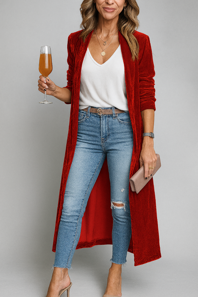 Langer Duster-Cardigan für Damen
