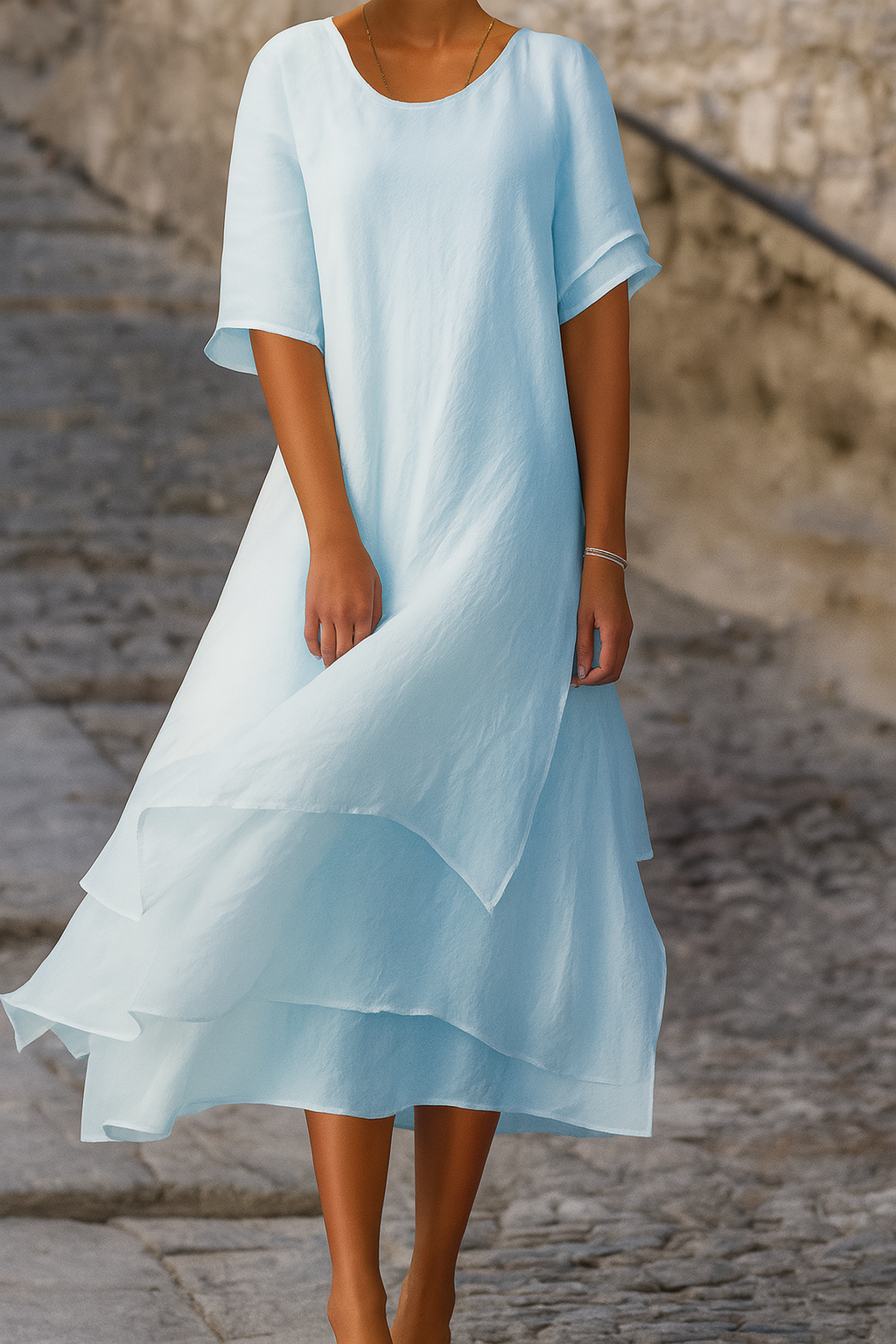 Schickes Block-Slit-Kleid – mühelose moderne Eleganz