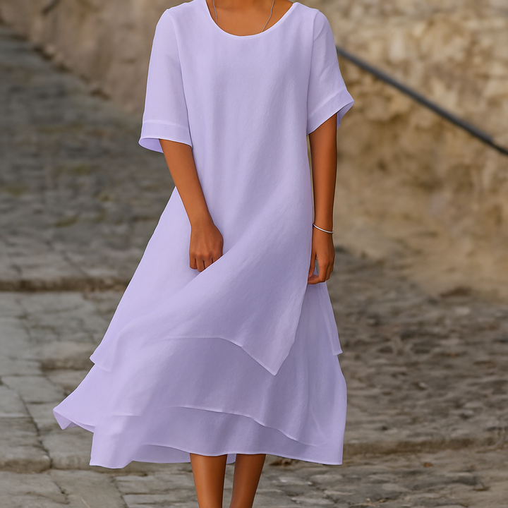 Schickes Block-Slit-Kleid – mühelose moderne Eleganz