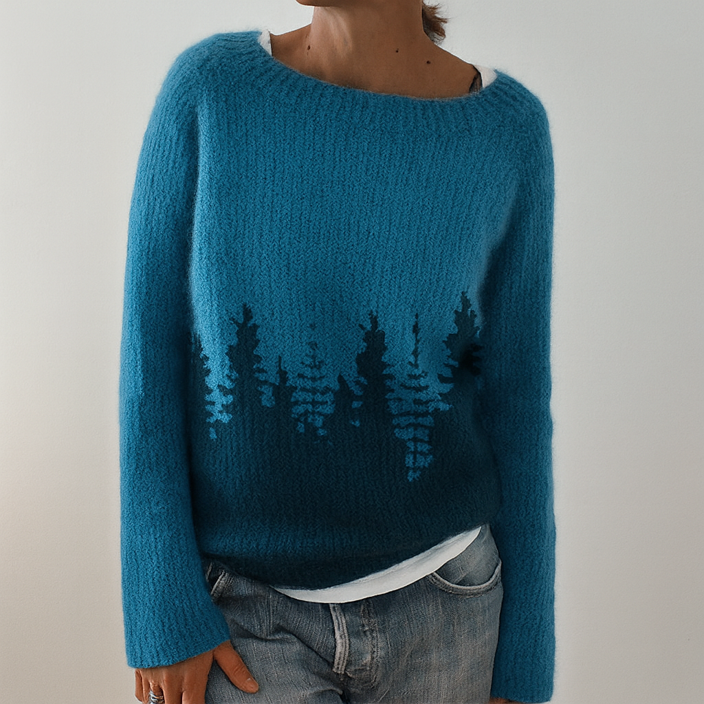 Retro-Zopfmusterpullover für Damen