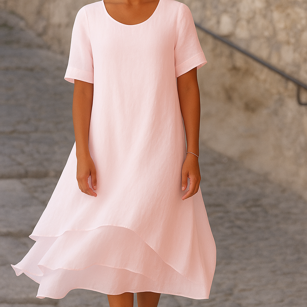 Schickes Block-Slit-Kleid – mühelose moderne Eleganz