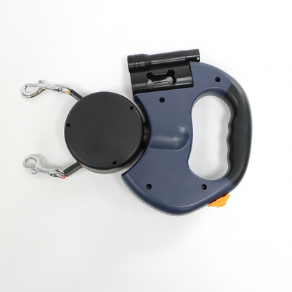 Doppelte einziehbare Hundeleine mit 360°-Drehung