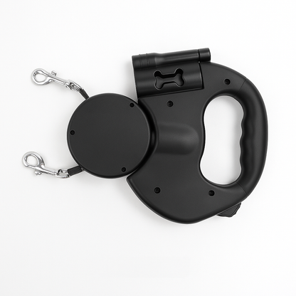 Doppelte einziehbare Hundeleine mit 360°-Drehung