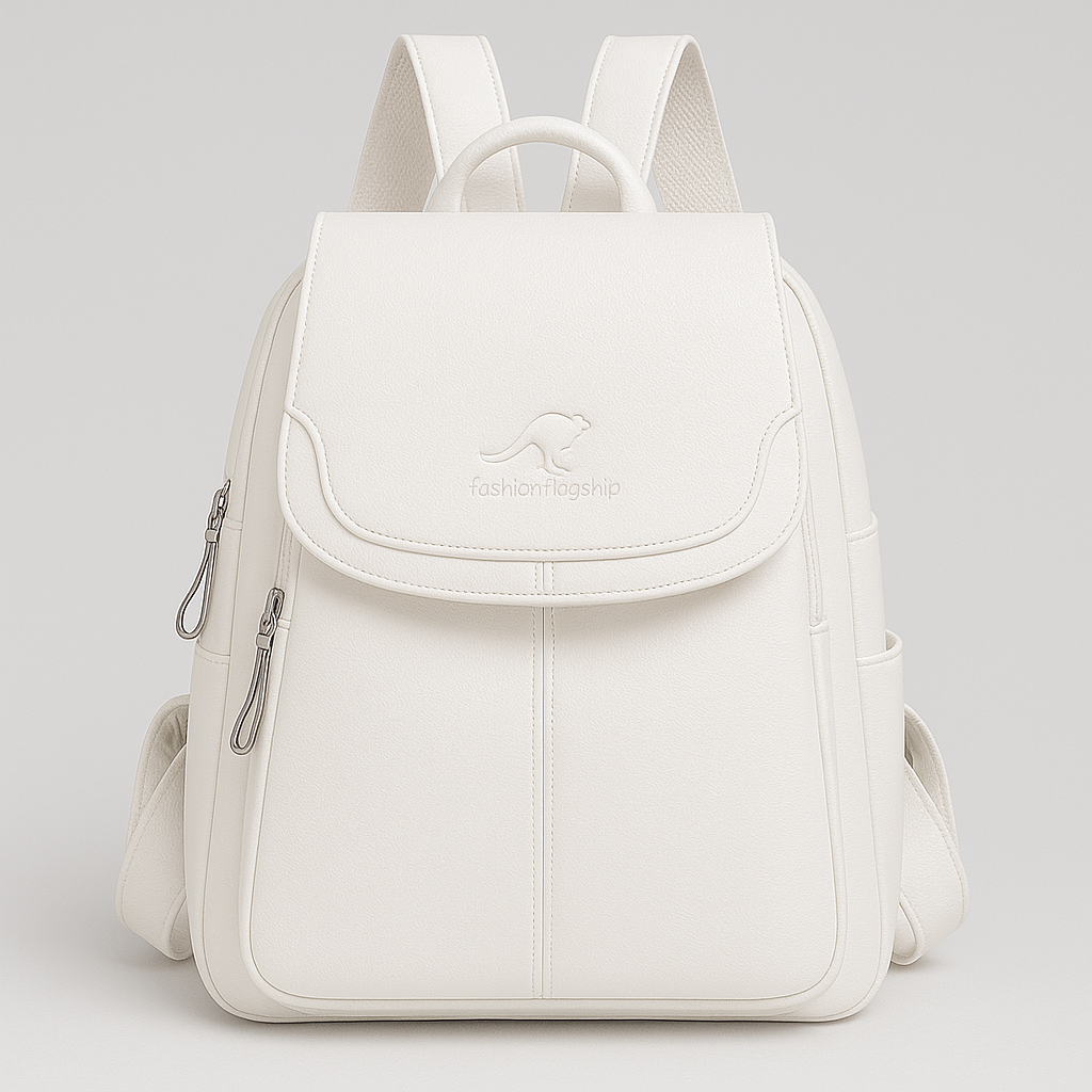 Diebstahlsicherer Lederrucksack für stilvolle Frauen