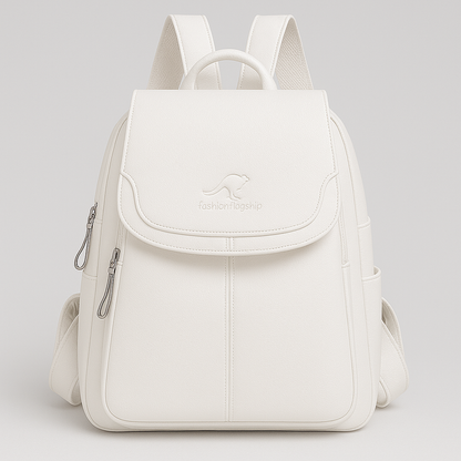 Diebstahlsicherer Lederrucksack für stilvolle Frauen