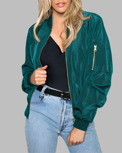 Damen klassische Bomberjacke