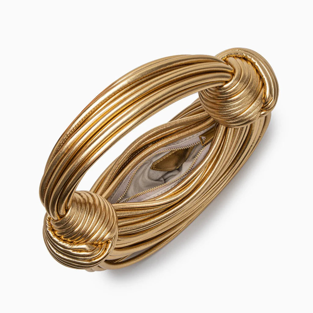 Gewebte Damenhandtasche mit Knotendetail