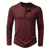Lässiges Langarm-Baumwoll-T-Shirt für Herren