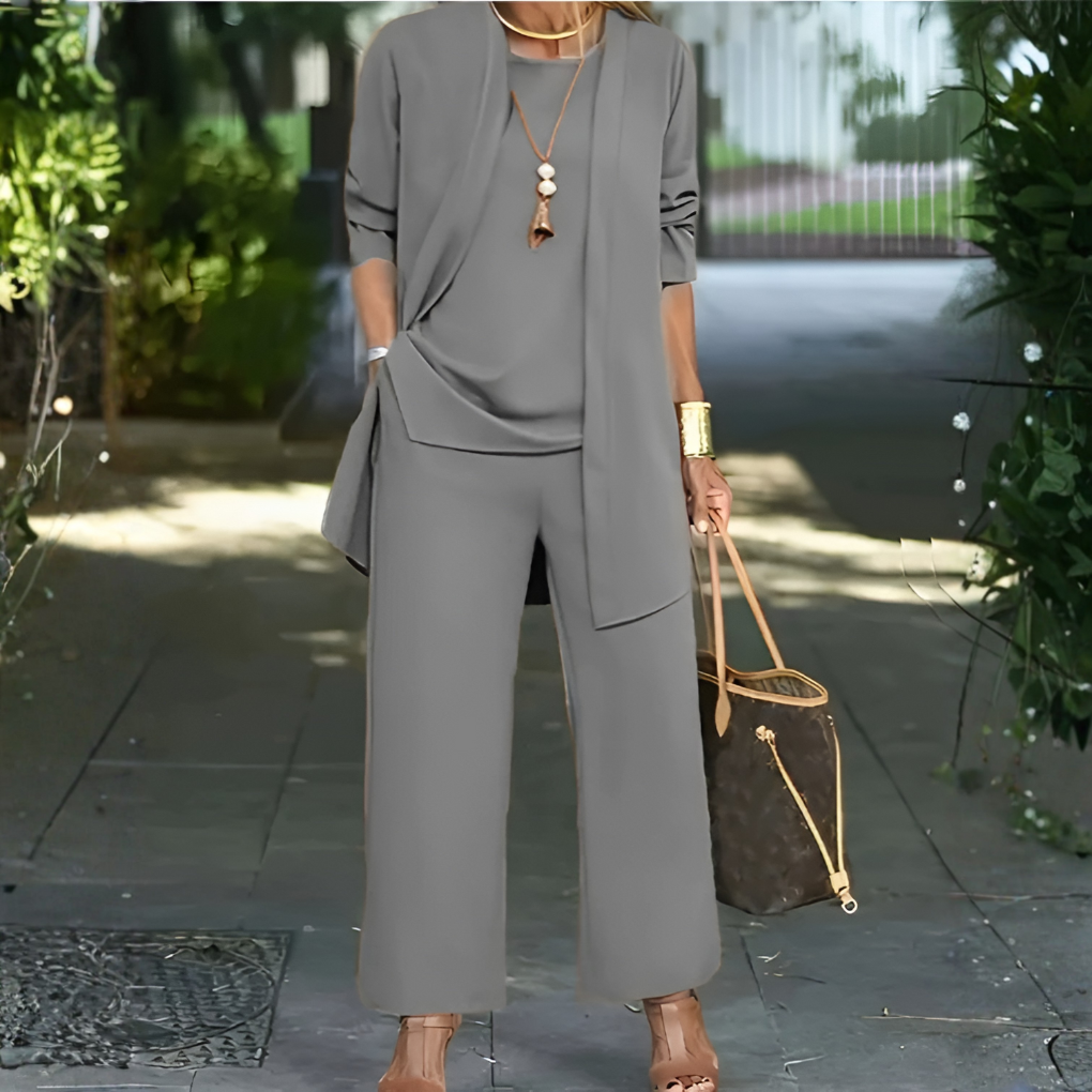 Elegantes dreiteiliges Damen-Hosenanzug-Set