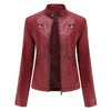 Stylische Kunstleder Damenjacke