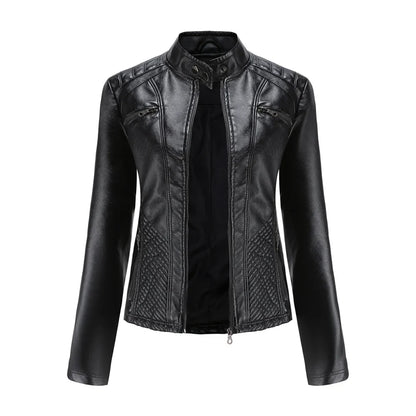 Stilvolle Damen-Lederjacke im Biker-Stil