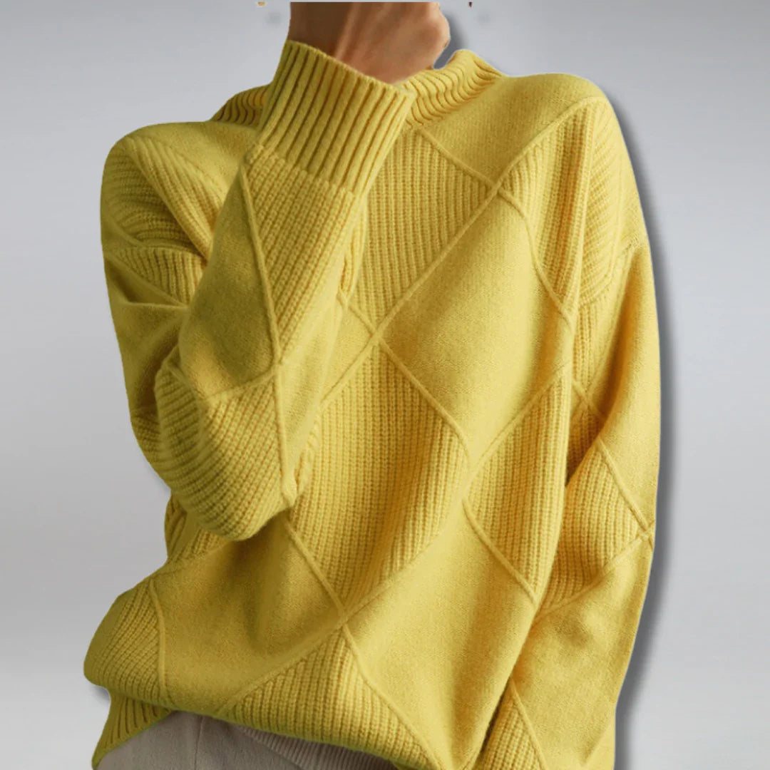 Klassischer Damen-Rollkragenpullover aus 100 % Wolle