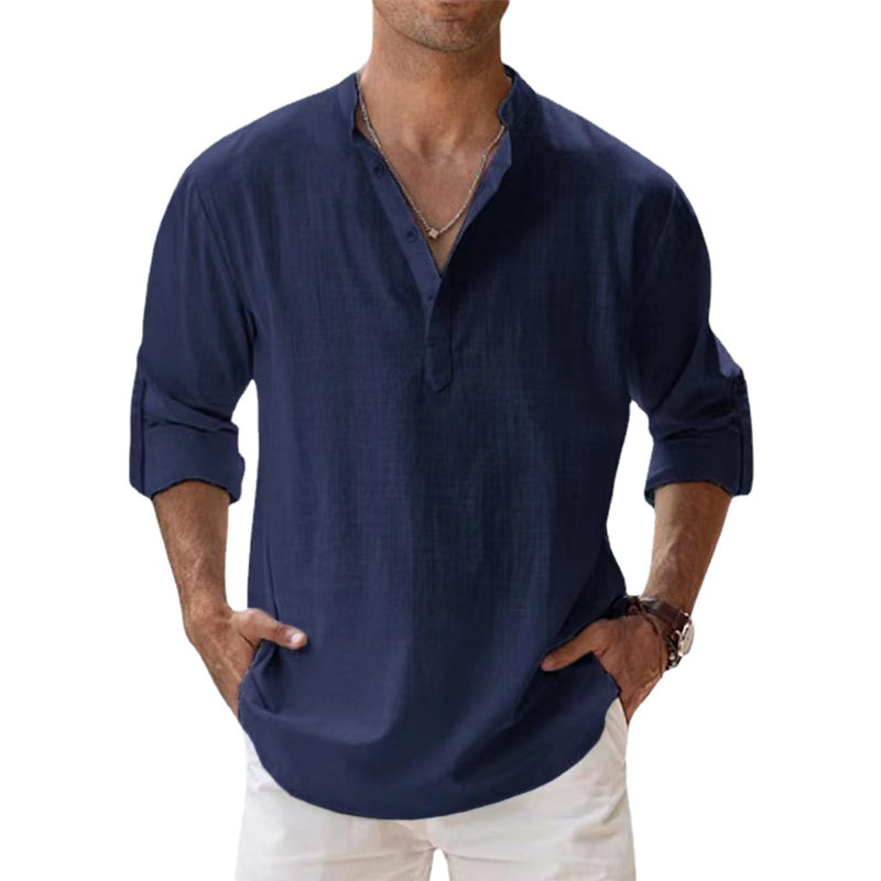 Henley-Stil Strandhemd für Herren