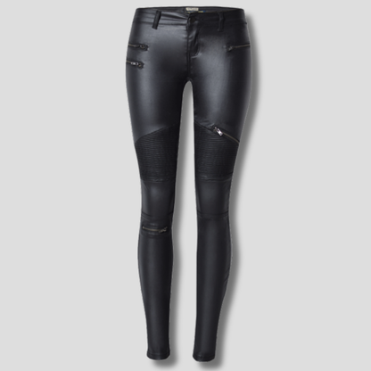 Damen Slim-Fit-Hose aus Kunstleder
