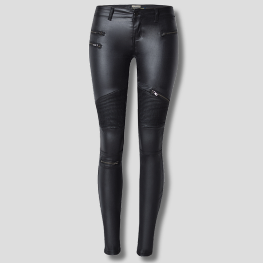 Damen Slim-Fit-Hose aus Kunstleder