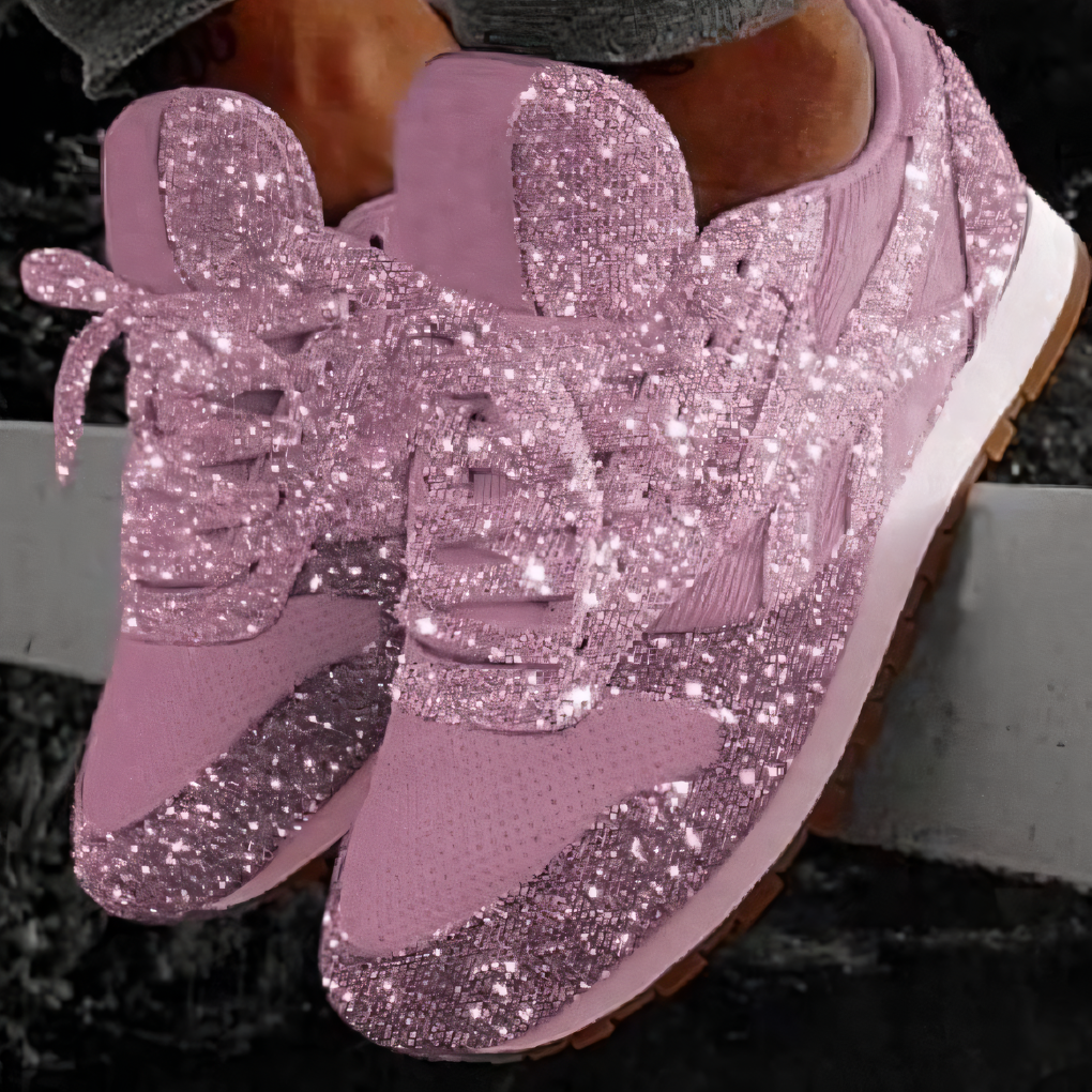 Glitzernde Chunky-Sneakers für Damen