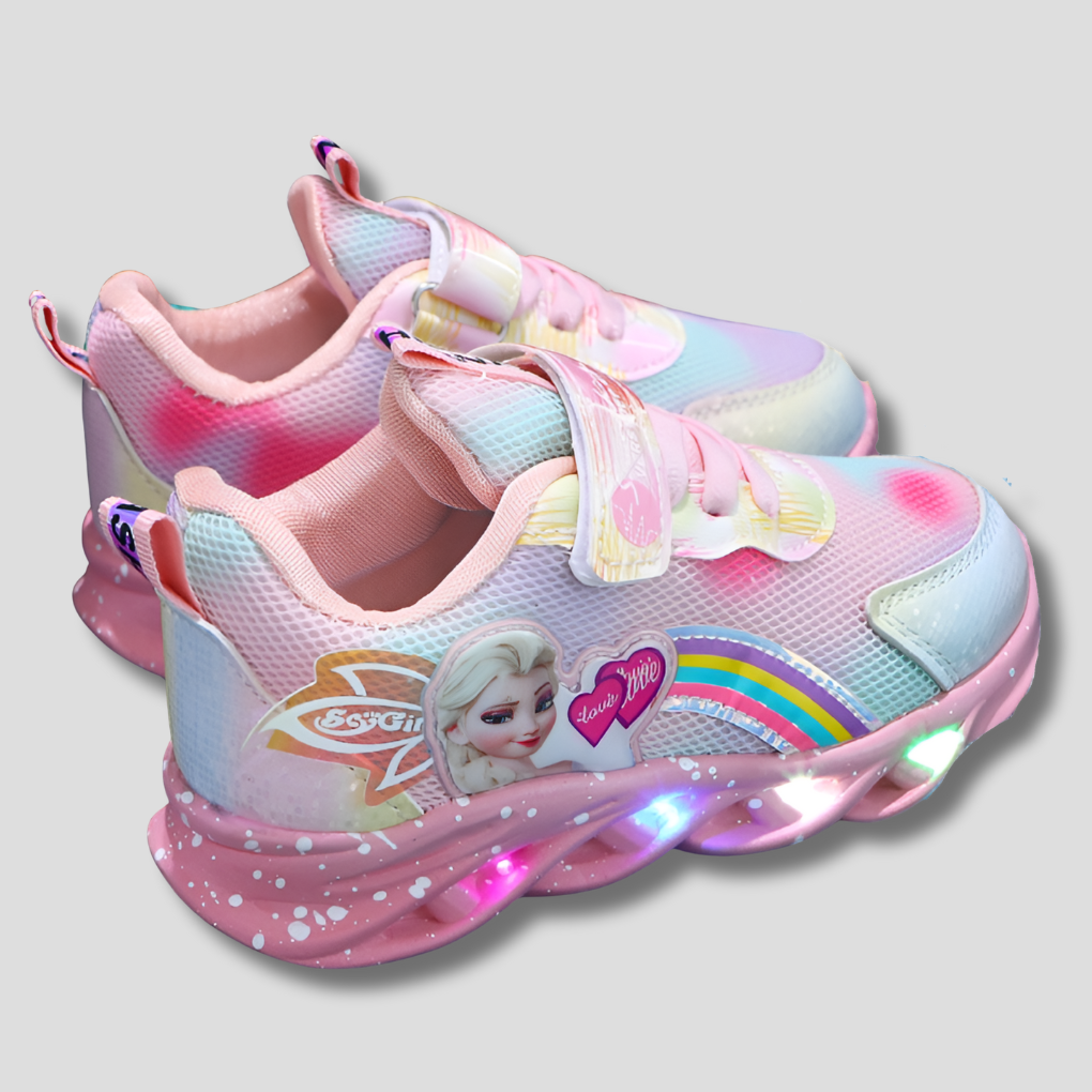 Bunte leuchtende Kinder-Sneaker