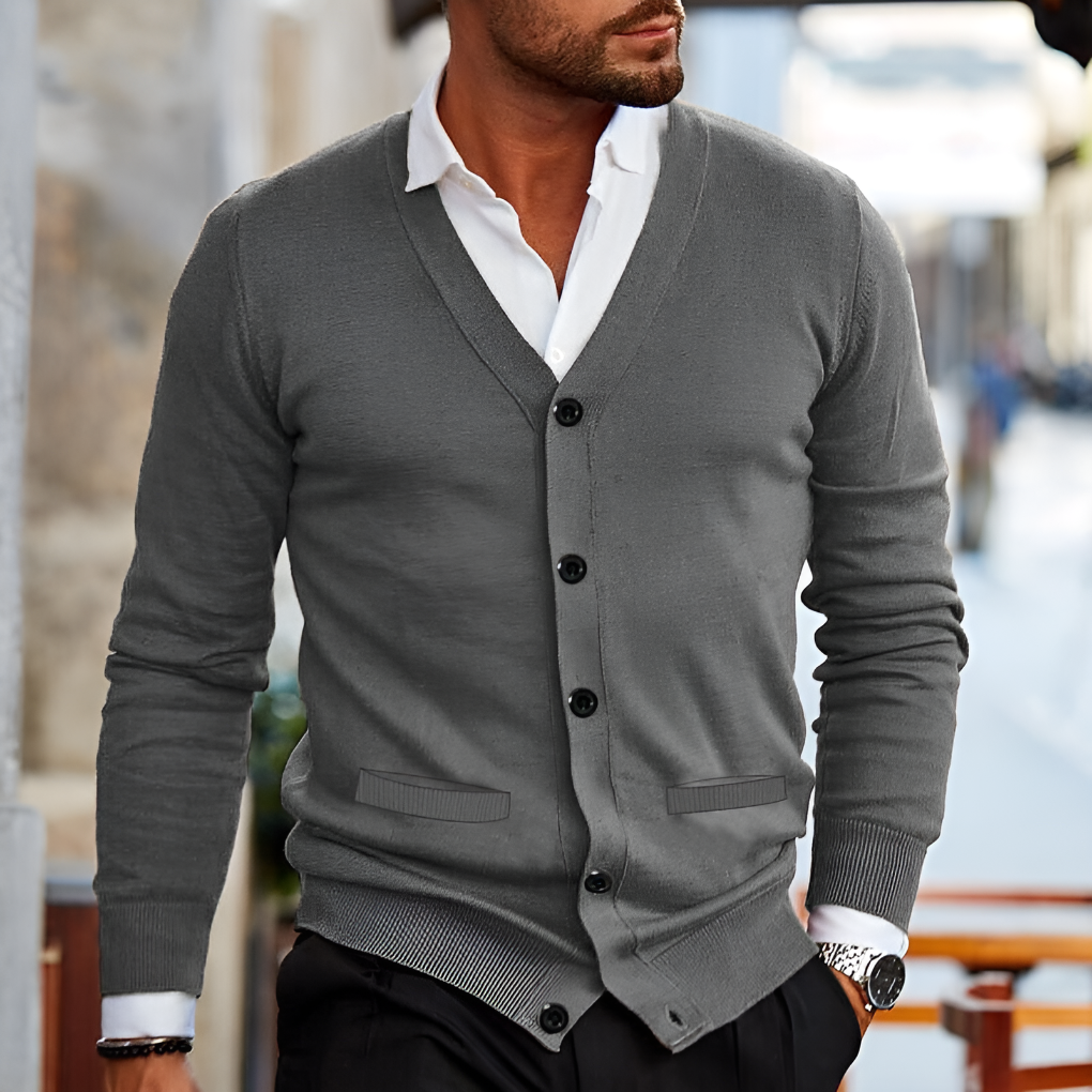 Baumwoll-Herren-Cardigan im Casual-Style