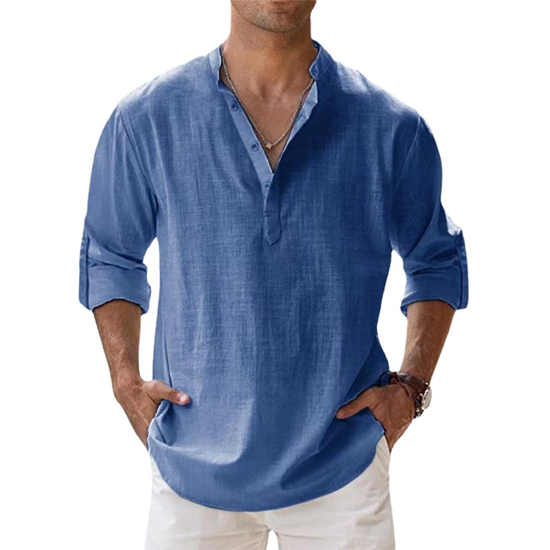 Henley-Stil Strandhemd für Herren