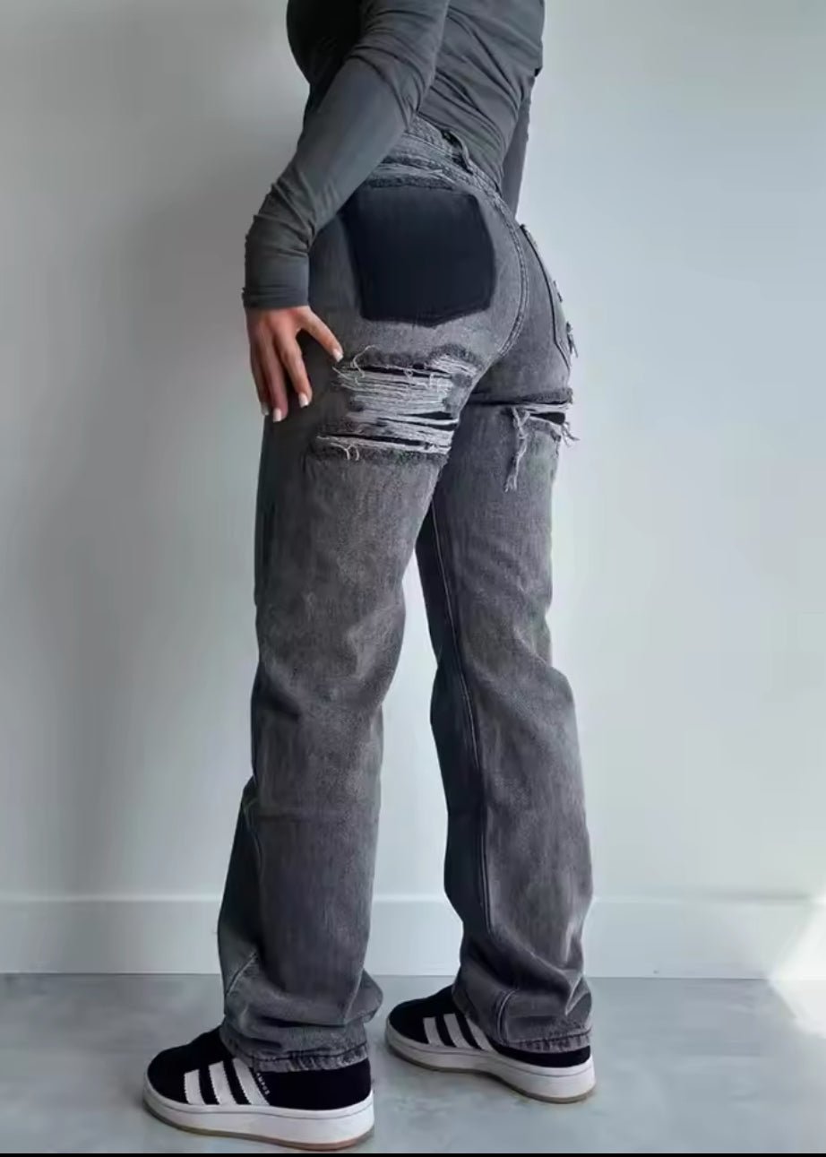 Zerrissene Vintage-Jeans für Damen