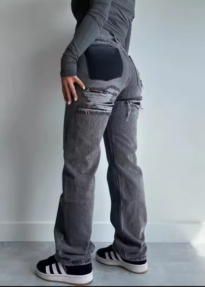 Zerrissene Vintage-Jeans für Damen