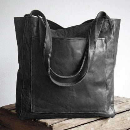 Luxuriöse vegane Leder-Tote-Schultertasche für Damen